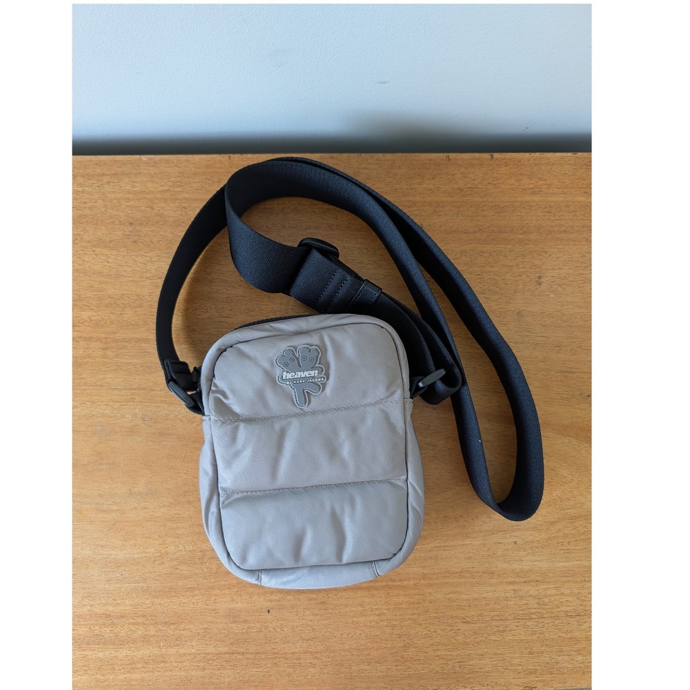 Heaven by Marc Jacobs Grey Puffer Crossbody Bag Nylon Padded